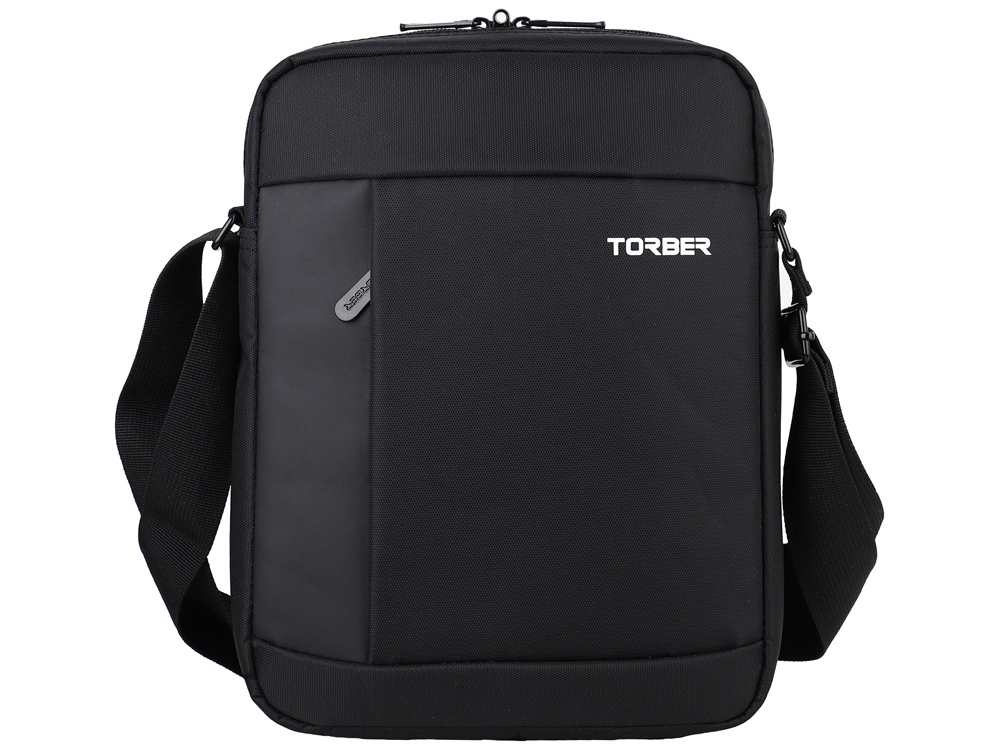 OA24082820926 Torber. Сумка кросс-боди TORBER, черный, нейлон, 28 х 22 х 6 см