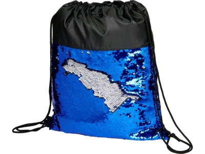 OA2003028903 Блестящий рюкзак-мешок Mermaid со шнурком, черный/синий