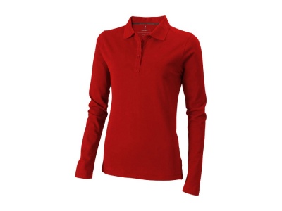 OA28TX-1097 Elevate. Рубашка поло Oakville женская с длинным рукавом, красный