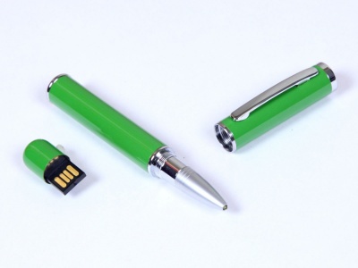 OA2102093566 USB-флешка на 8 Гб в виде ручки с мини чипом, зеленый