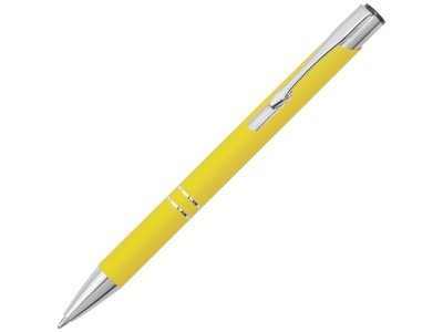 OA2102095213 Ручка металлическая шариковая Legend Gum софт-тач, желтый