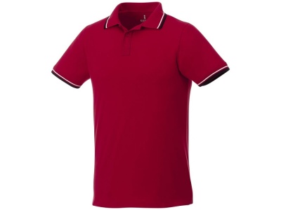 OA2003026279 Elevate. Мужская футболка поло Fairfield с коротким рукавом с проклейкой, красный/темно-синий/белый