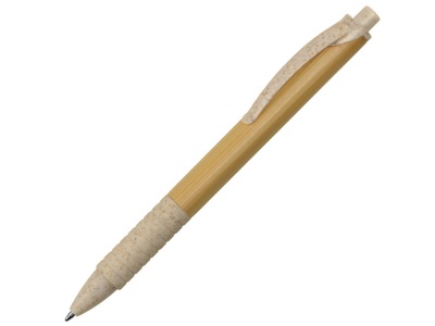 OA2102095195 Ручка из бамбука и переработанной пшеницы шариковая Nara, бамбук/бежевый