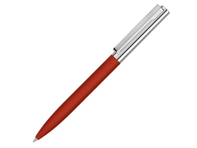 OA2102095836 Uma. Ручка металлическая шариковая Bright GUM soft-touch с зеркальной гравировкой, красный