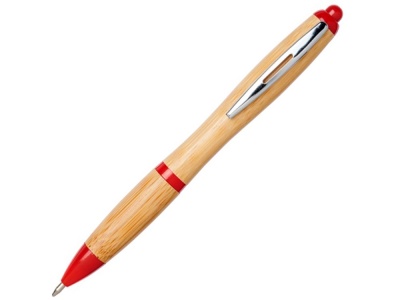 OA2003028966 Шариковая ручка Nash из бамбука, натуральный/красный
