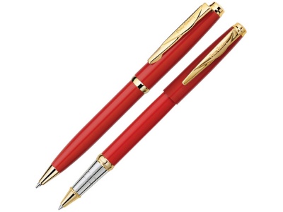 OA240828471 Pierre Cardin. Набор: шариковая ручка и ручка-роллер PEN & PEN. Pierre Cardin, красный/серебристый/золотистый