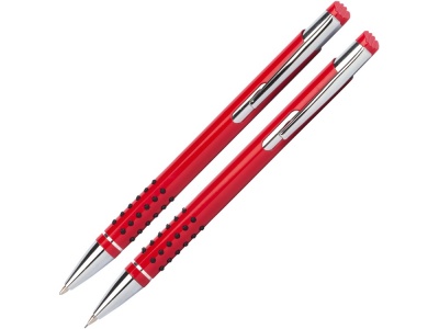 OA15092939 Набор Онтарио: ручка шариковая, карандаш механический, красный/серебристый