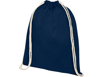 OA2102094827 Рюкзак со шнурком Oregon из хлопка плотностью 140 г/м&sup2;, темно-синий