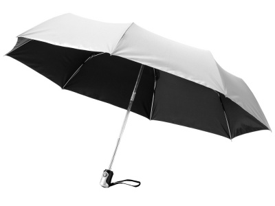 OA2003024525 Зонт Alex трехсекционный автоматический 21,5, серебристый/черный