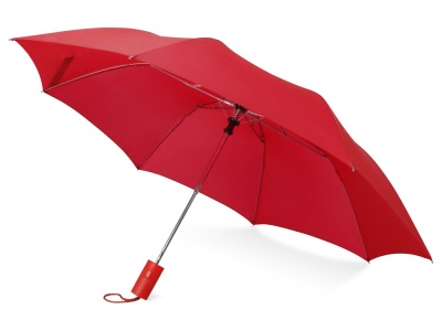 OA2003028127 Зонт складной Tulsa, полуавтоматический, 2 сложения, с чехлом, красный (Р)