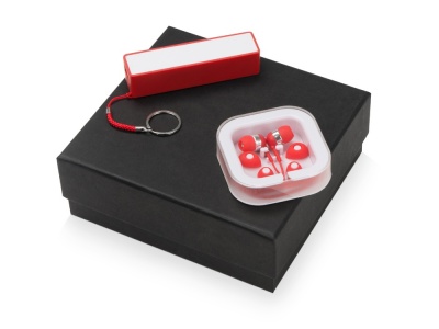 OA2003023782 Подарочный набор Non-stop music с наушниками и зарядным устройством, красный