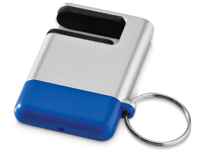 OA15094836 Подставка-брелок для мобильного телефона GoGo, серебристый/синий