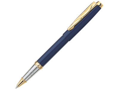 OA2003024249 Pierre Cardin GAMME. Ручка-роллер Pierre Cardin GAMME Classic со съемным колпачком, синий/ серебро/золото