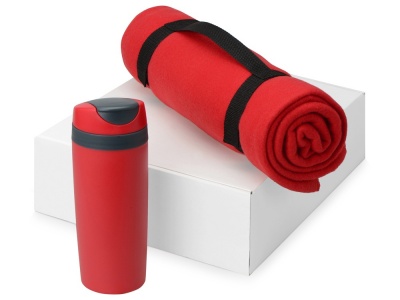 OA2003024507 Подарочный набор Cozy с пледом и термокружкой, красный