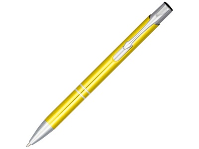 OA210209476 Кнопочная шариковая ручка Moneta из анодированного алюминия, черные чернила, желтый