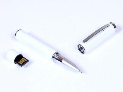 OA2102093560 USB-флешка на 8 Гб в виде ручки с мини чипом, белый