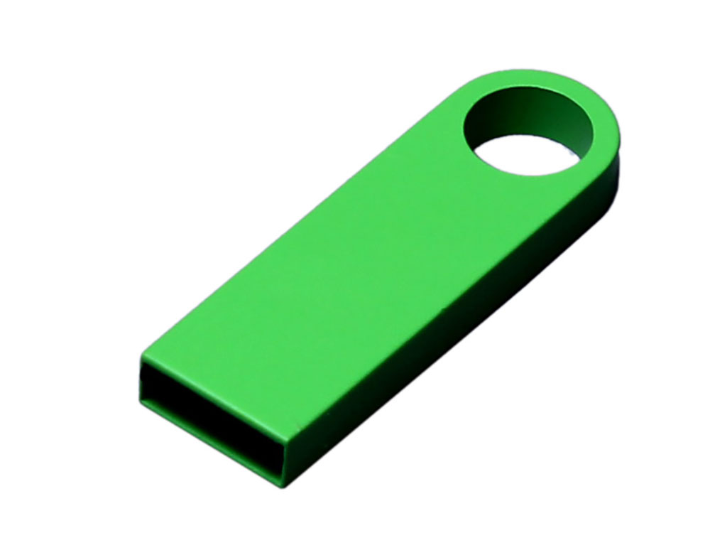 OA2408287144 USB 2.0-флешка на 512 Мбайт с мини чипом и круглым отверстием, зеленый