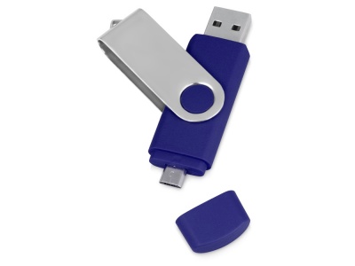 OA2003021283 USB/micro USB-флешка 2.0 на 16 Гб Квебек OTG, синий
