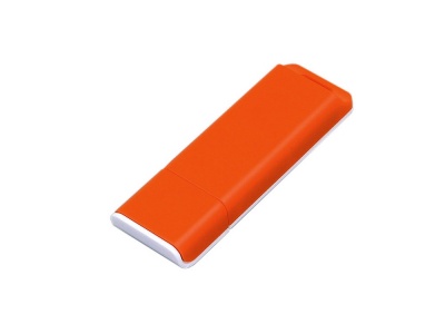 OA2003025040 Флешка прямоугольной формы, оригинальный дизайн, двухцветный корпус, 16 Гб, оранжевый/белый