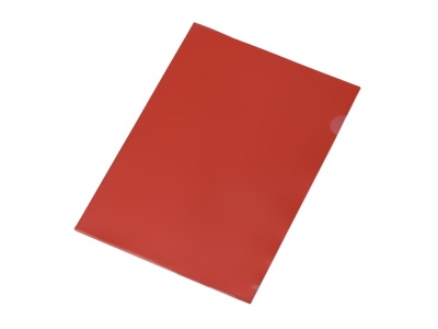 OA2102094220 Папка-уголок прозрачный формата А4  0,18 мм, красный глянцевый
