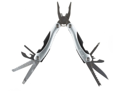 OA24082817719 STINGER. Мультитул Stinger, 100x50 мм, 15 функций, сталь/алюминий/пластик, серебристый, в нейлоновом чехле