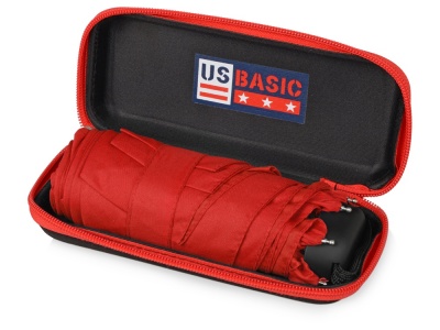 OA2003024005 US Basic. Зонт складной Frisco, механический, 5 сложений, в футляре, красный