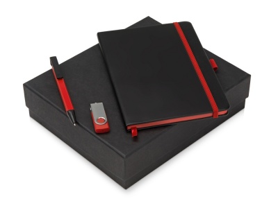 OA2003023811 Подарочный набор Q-edge с флешкой, ручкой-подставкой и блокнотом А5, красный