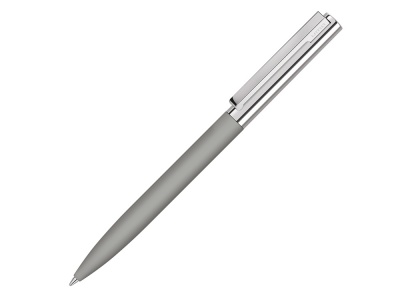 OA2102095840 Uma. Ручка металлическая шариковая Bright GUM soft-touch с зеркальной гравировкой, серый