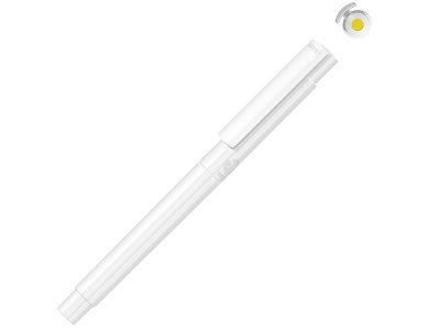 OA2102095887 Uma. Капиллярная ручка в корпусе из переработанного материала rPET RECYCLED PET PEN PRO FL, белый с желтыми чернилами