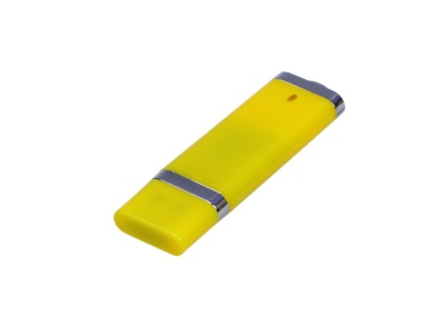 OA2102093097 USB-флешка промо на 128 Гб прямоугольной классической формы, желтый