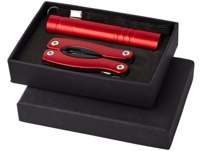 OA1701223147 Подарочный набор Scout с многофункциональным ножом и фонариком, красный
