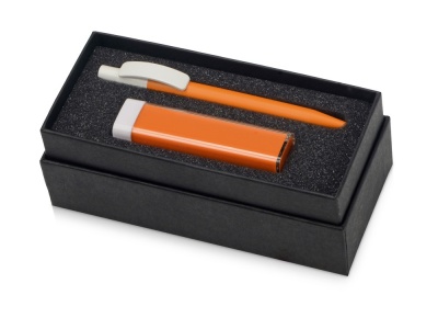 OA2003023758 Подарочный набор White top с ручкой и зарядным устройством, оранжевый