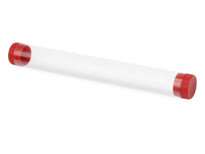 OA2003022339 Футляр-туба пластиковый для ручки Tube 2.0, прозрачный/красный