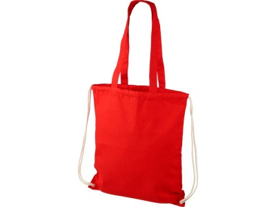 OA210209313 Рюкзак со шнурком Eliza из хлопчатобумажной ткани плотностью 240 г/м&sup2;, красный