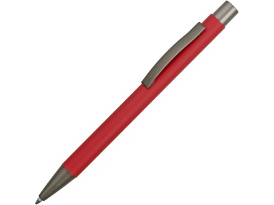 OA2003022572 Ручка металлическая soft touch шариковая Tender с зеркальным слоем, красный/серый