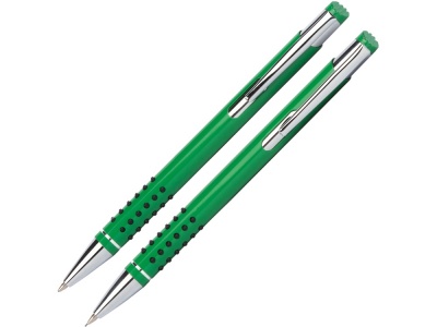 OA15092941 Набор Онтарио: ручка шариковая, карандаш механический, зеленый/серебристый
