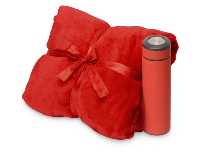 OA2102094488 Подарочный набор с пледом, термосом Cozy hygge, красный