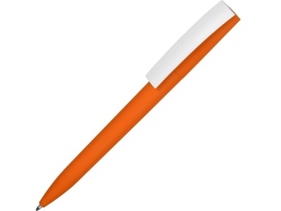 OA2003022331 Ручка пластиковая soft-touch шариковая Zorro, оранжевый/белый