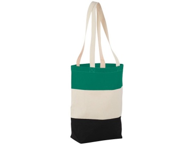 OA1701222180 Хлопковая сумка Colour Block, зеленый/бежевый/черный
