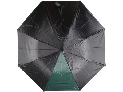 OA93UM-BLK2 Зонт складной Логан полуавтомат, черный/зеленый