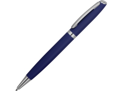 OA2003022342 Ручка металлическая шариковая Flow soft-touch, темно-синий/серебристый
