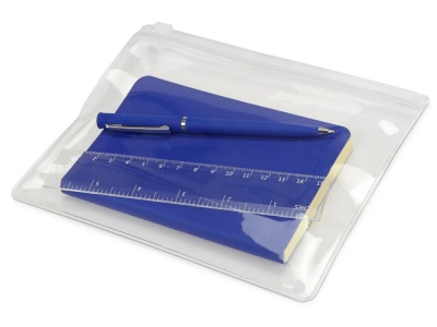OA2102091145 Набор канцелярский Softy: блокнот, линейка, ручка, пенал, синий