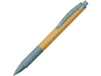 OA2102095197 Ручка из бамбука и переработанной пшеницы шариковая Nara, бамбук/синий