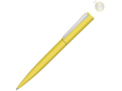 OA2102094091 Uma. Металлическая шариковая ручка soft touch Brush gum, желтый
