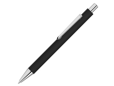 OA2102095137 Uma. Ручка шариковая металлическая Pyra soft-touch с зеркальной гравировкой, черный