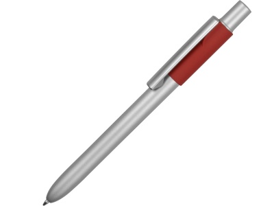 OA2003022365 Ручка металлическая шариковая Bobble с силиконовой вставкой, серый/красный