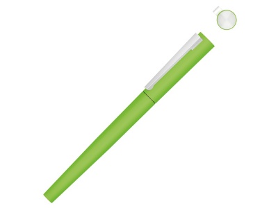 OA2102095855 Uma. Ручка металлическая роллер Brush R GUM soft-touch с зеркальной гравировкой, зеленое яблоко