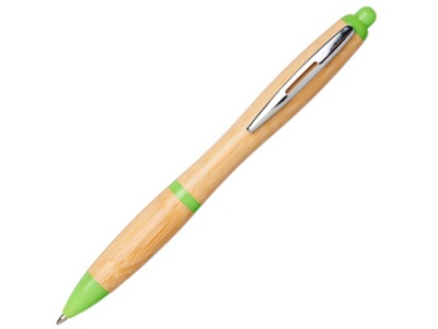 OA2003028969 Шариковая ручка Nash из бамбука, натуральный/зеленое яблоко