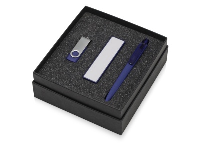 OA2003023872 Подарочный набор Space Pro с флешкой, ручкой и зарядным устройством, синий