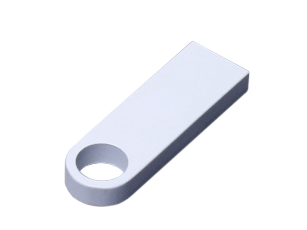 OA2408287139 USB 2.0-флешка на 512 Мбайт  с мини чипом и круглым отверстием, белый